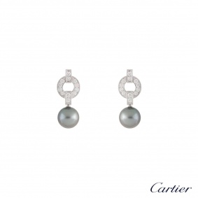 Cartier Himalia Diamond & Pearl Earrings B8039500 Cartier Himalia Diamond & Pearl Earrings B8039500